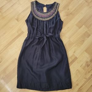 Yoana Baraschi Beaded Bib Dress M Silk